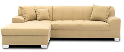 DOMO. collection Ecksofa Capri, Sofa in L-Form mit Schlaffunktion, Couch, Polsterecke, Eckcouch, Schlafsofa 239 x 152 x 75 cm (BxTxH), beige