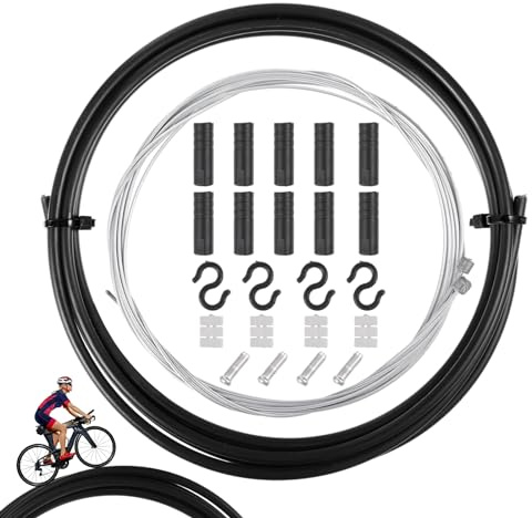Fahrrad Schaltzug Set Fahrrad Schaltzug Set Fahrrad Schaltzug Set Universal Fahrrad Wechselkabel Kit für Mountainbike Rennrad inkl. Kabelgehäuse Kabelhülsen Kabelendhülsen Kabelendstücke und O-Ringe
