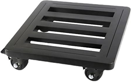 Sottovaso con Ruote in Metallo per Vaso di Fiori 40 cm/50 cm/60 cm carrello per piante Portapiante quadrato in ferro Vassoio mobile per vasi da fiori Dolly per piante ( Color : Black , Size : 60cm )