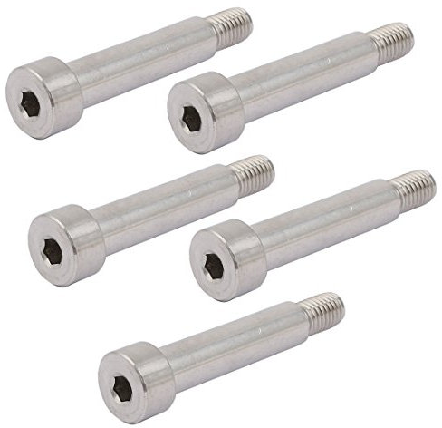 Ruilogod 304 Edelstahl Schulterbolzen 12mm Schulter Dia 50mm Schulterlänge M10 Thread 5 stücke