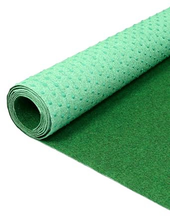 TAPISO Pemba Gazon Synthétique Extérieur au Mètre Faux Gazon Synthétique Moquette d'Exterieur Antidérapant Balcon Terrasse Jardin Vert Résistant Épaisseur 2 mm 200 x 400 cm