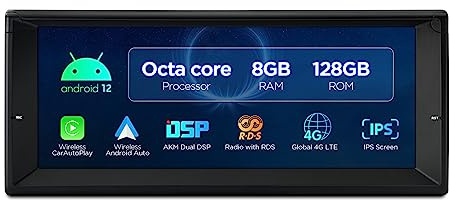 XTRONS 10.25 Zoll Android 12 Autoradio Octa Core 8+128 QLED 1920 * 720 IPS Bildschirm Eingebauter CarAutoPlay Android Auto 4G LTE ROHM DSP Optional OBD DVR DAB+ TPMS Für BMW E39 M5 7er E38