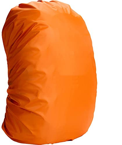 Regenschutz für Schulrucksäcke 20-80L wasserdichte Rucksack Regenschutz Outdoor Sport Rucksack Camping Wandern Klettern Radfahren Tasche Rucksack Regenschutzbeschichtung (Color : Orange XXL(80L))