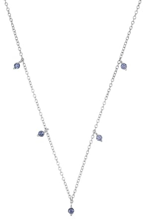 Amor Kette mit Anhänger 925 Sterling Silber Damen Halsschmuck, mit Zirkonia synth., 42+3 cm, Silber, Kommt in Schmuck Geschenk Box, 2037037