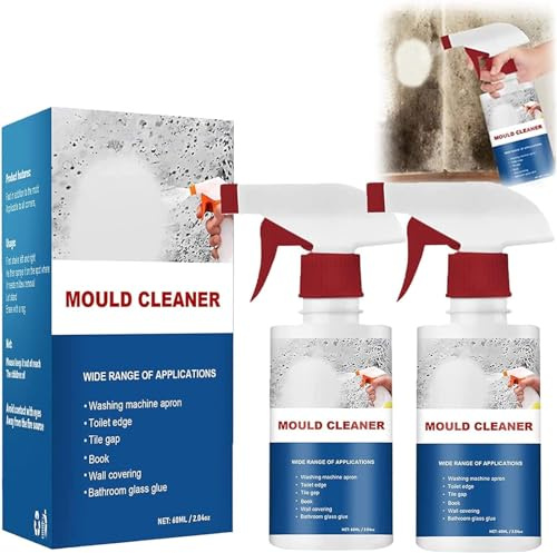 Mousse nettoyante puissante multi-usages, spray de décontamination pour carrelage mural, salle de bain, 60 ml (2 pièces)