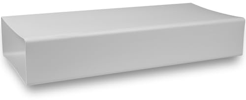 Repa Market 220 x 90 mm Canal plano rectangular de plástico 100 cm de largo, Conexión: sistema de ventilación, calefacción, refrigeración. Elemento de ventilación para espacios limitados.