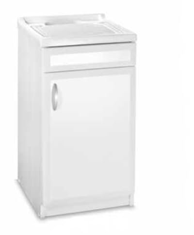 Liberoshopping Mobile lavatoio con 1 anta in Pvc con vasca in resina Bianco (45x50 cm)