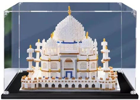 Acryl-Vitrine für Lego 21056 Taj Mahal, staubdichte transparente Vitrine, Modell-Sammler-Vitrine (Modell nicht im Lieferumfang enthalten) (3 mm)