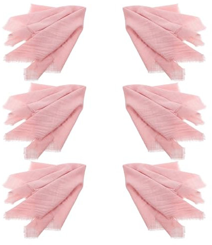 SOLUSTRE Baumwoll-dinnerservietten 6er-Pack 41 9 X 41 9 cm Waschbare Tischservietten Für Hochzeitsfeiern Rustikales Set Baumwolle in Großpackung