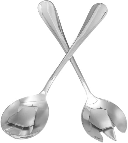 Pack of 2 Salad Servers, Stainless Steel Salad Serving Set, Salad Servers, Salad Spoon, Salad Fork