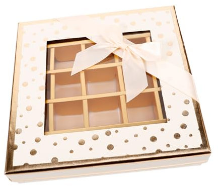 minkissy Schokoladenbox 25 Fächer Mit Durchsichtigem Fenster Pralinenschachtel Geschenkverpackung Für Geburtstag Valentinstag Hochzeit Party Zubehör