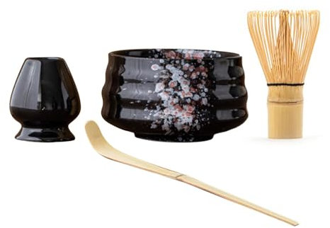 Juego De Batidor Y Vaso Medidor Para Matcha - Juego Matcha Japonés De 580 Ml | Cuenco Matcha Con Boquilla | Cuenco Y Cuchara Para Cepillo De Té | Batidor Y Soporte Matcha | Kit Matcha Para G