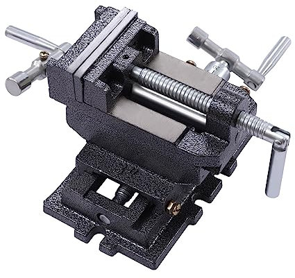 Morsa per trapano, morsa portatile da banco, Morsetto for macchina, morsa for trapano a colonna a 2 vie e slitta trasversale da 3 Morsetto XY for macchina for impieghi gravosi Banco for fresatura in