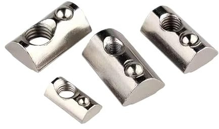 T-Nutensteine, M3 M4 M5 M6 M8 Einrollbare Feder-T-Mutter mit Kugel for Aluminium-Extrusion mit Profil 20/30/40/45 Serie Aluminiumprofil(20 M6 50pcs)