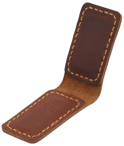 CAXUSD Journalclips aus Leder Buchseitenhalter mit Magnet Seitenhalterclips für Geldscheine Buchklammern mit Vintage-Design Magnetlesezeichenclips als Kartenhalterclips