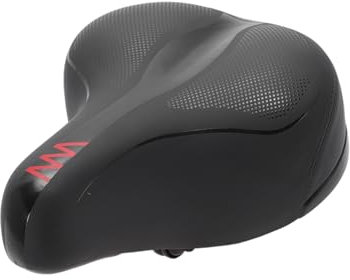 QUARKZMAN Cykelsadel, vattentät cykelsadel, ergonomisk dämpande sadel för Trekking Road Stad MTB E-Bike, svart röd
