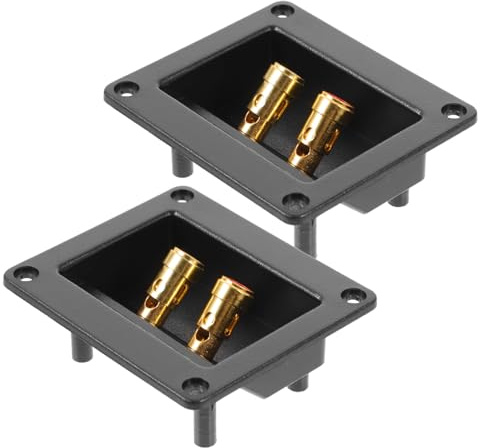 SEWACC 2pezzi Terminale Altoparlante in Abs e Lega Doppio Morsetto Di Collegamento Per Box Altoparlante e Subwoofer Connettori Terminali Per Diffusori Acustici Fai Da Te