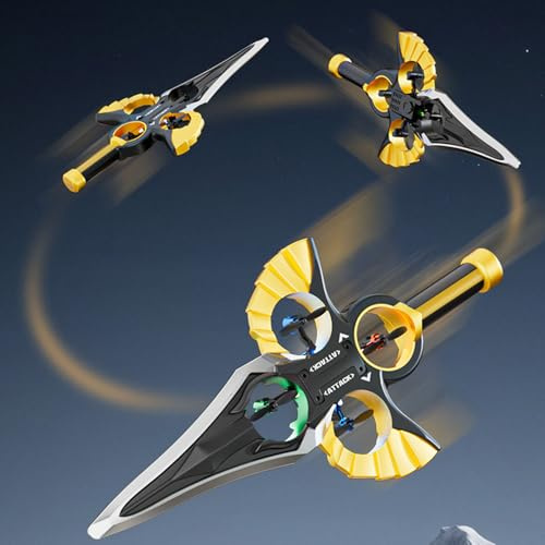 Garsent Flying Sword RC-Segelflugzeug mit Autopilot, Ferngesteuertes Fliegendes Schwert, Stunt-Steuerung, Handwelle, Leichtes RC-Flugzeug, für Jugendliche und Erwachsene, (schwarzes Gold)