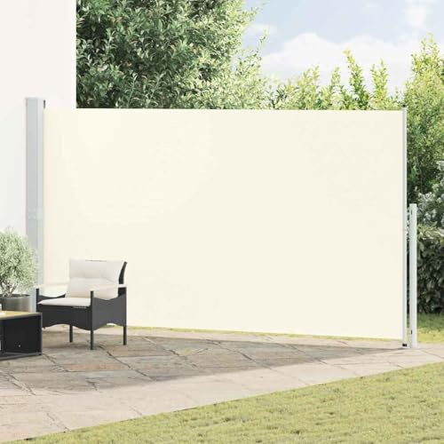 Genérico Toldo Lateral retráctil para Patio Crema 200x500 cm, Sombrillas Crema,313418