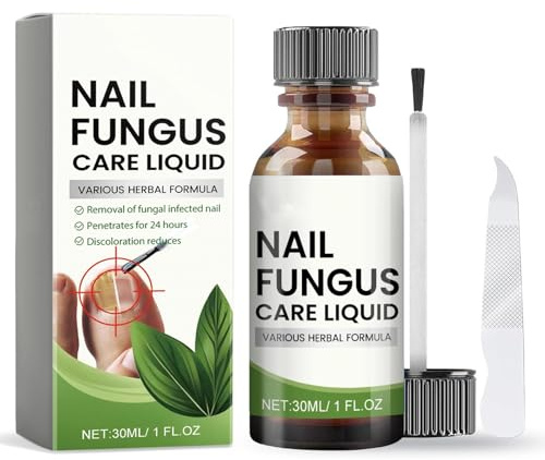 Nail Fungus Treatment For Toenail, Extra Strong Nail Treatment For Toenails, Thick & Brittle Toenail Repair Liquid, Fast Acting Formula for Discoloured Nails, Daily Protection, Green 30ml