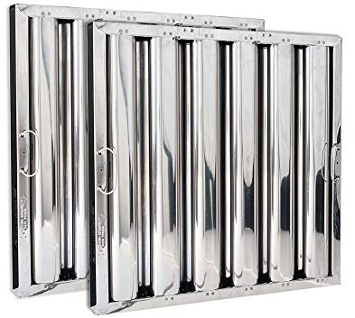 Kleen-Gard High Efficiency Stainless Steel Commercial Kitchen Hood Filter, Range Hood Baffle Grease Filter for Restaurant Kitchen Exhaust Hoods 20x20x2|Actual Size: 19.5x19.5x1.88 inches|(Pack of 2)