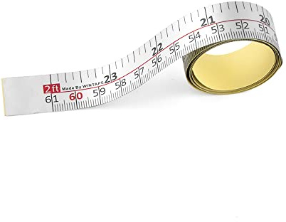 WIN TAPE Workbench Ruler Adhesive Backed Tape Measure - 24 Inches 61 Centimeters Tape Measure (Right to Left - Inches/cm)