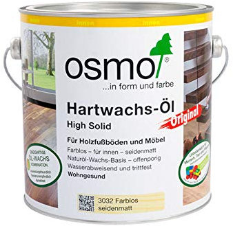 Osmo Hartwachs-Öl Original Farblos Seidenmatt 2,50 l - 10300002