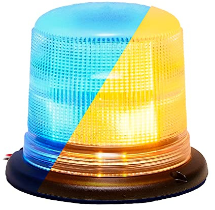LED-MARTIN Rundumleuchte SESTO - 11 Blitzmuster - blau/gelb - 3-Punkt