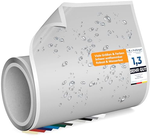 Flickly® Parches de reparación autoadhesivos | camión, remolque, tienda, toldos, camping, sombrillas, piscina | disponible en muchos colores | 2,5 m x 200 mm | Gris luminoso (RAL 7035)