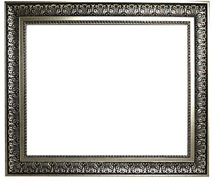 Barockrahmen Silber verziert, 675 ARG, Leerrahmen, 70x100 cm