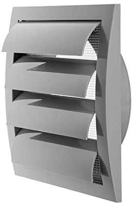 Repa Market Rejilla de ventilación de 150 mm color gris con solapas - rejilla de ventilación robusta - cubierta de ventilación HVAC, cubierta de conducto de escape, campana extractora