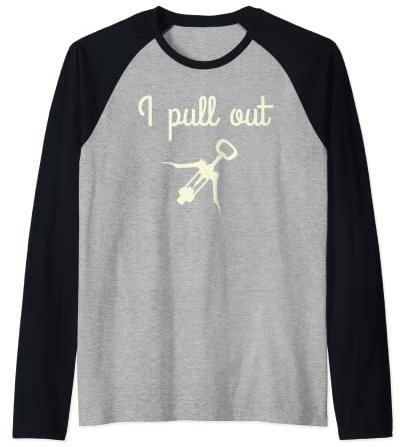 Saque divertido sacacorchos camarero/camarero Camiseta Manga Raglan