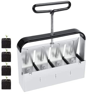 Manuelle Clod Makers Bodenblocker Pflanzwerkzeuge Gartenwerkzeuge 5,1 cm Bodenblockierwerkzeug für Saat-Statierer Tablett, mit rutschfestem Komfortgriff für Pflanzen, Umpflanzen, Gewächshaus