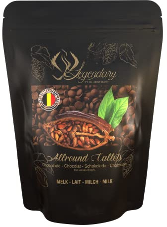 Legendary CALLETS MILCH neue Rezeptur 500 gr - Original belgische Schoko Drops, für Schokoladen-Fondue und Schoko-Brunnen, Ganache, Glasur, zum Trinken usw.