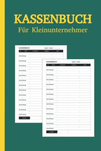 Kassenbuch für Kleinunternehmer A5: Einnahmen und Ausgaben buch | DIN A5, 120 Seiten _ grüne