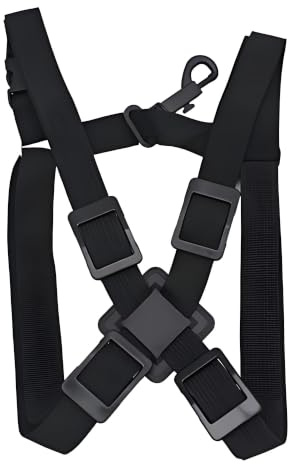 Saxophon Gurt Verstellbarer Saxophongurt Nylon Saxophon Brust Schultergurt Harness Ersatz Saxophon Zubehör Schwarz