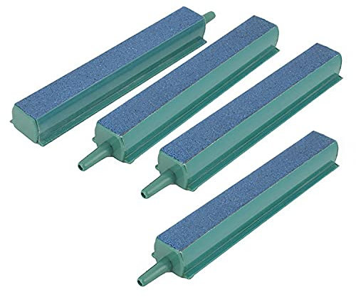 Pawfly Aquarium Luftstein Bar Bubbler 10 cm Bubble Blasenfreigabe-Werkzeug Mit Kunststoff-Basis Quadratischen Sauerstoff-Diffusor Für Nano-Luft-Pumpe Kleine Eimer Und Fischbecken, 4er-Pack