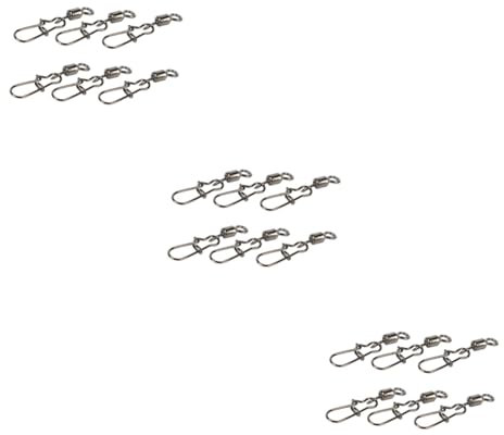 Uonlytech 120 STK Drehgelenk Zum Angeln Angelhaken- Angelanschluss Metalldrehverbinder Angellinker Angelwirbel Verbindungsstück Für Angelhaken Fass Amerikanischer Stil Rotieren