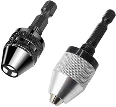 2-Teiliges Elektrisches Schleifer-Bohrfutter, Sechskant-Bohrer, Bohrfutter-Adapter, Schnellwechsel-Bohrer-Bit-Halter, Mini-Bohrer-Bit-Halter, Bohrer-Umrüstwerkzeug