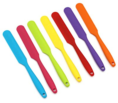 Spatule en Silicone Orange, Grattoir à Gâteau pour Crème et Pâte | Silicone Alimentaire, Résistant à Chaleur, Lavable au Lave-vaisselle, Usage la Cuisine et Mélange