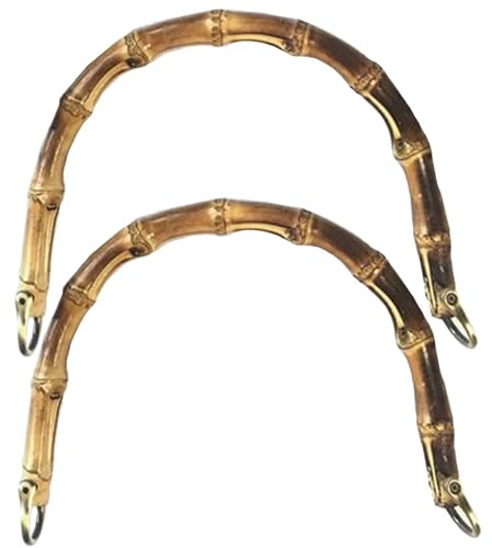 Manici per Borse in Bambù Manici per Borse 2pcs Manici per Borse in Bambù a Forma Di U Manici per Borse Con Fibbia Dorata Manici per Borse Di Ricambio Fai-Da-Te Realizzare Borse Giallo Dorato Grandi
