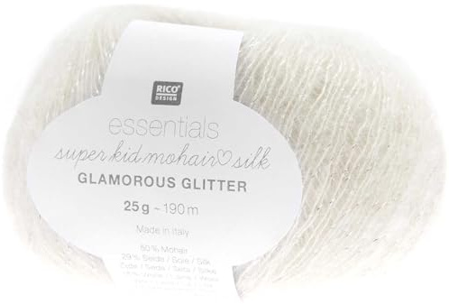 EssSENTIALS SUPERKID MOHAIR LOVES SILK GLAMOROUS GLITTER stickgarn: Lyx, mjukhet och kreativitet - 25 gr - Rico Design