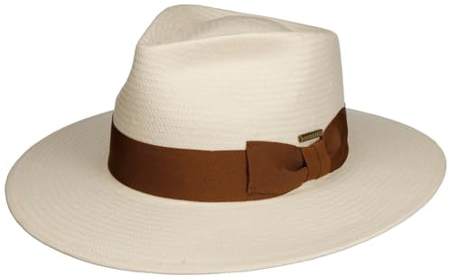 Stetson Delino Outdoor Toyo Strohhut Naturfarbener Western Traveller Sonnenhut Viskose Unisex Frühjahr Sommer Natur XL (60-61 cm)