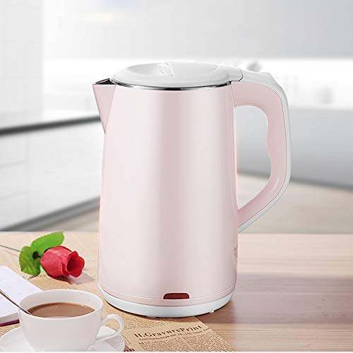OUZBEM Tetera Eléctrica De Acero Inoxidable Jarra De 1,8 L, Agua Rápida De 1500 W para Té, Café, Base Extraíble De Avena, Protección para Hervir En Seco-Rosa Vision