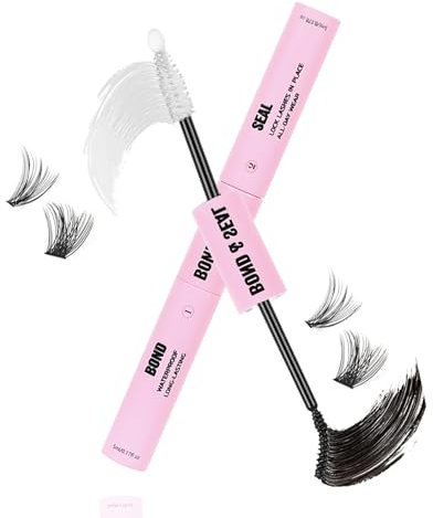 Rofitbest Eyelash Glue - Super Strong Hold Lash Bond & Seal, Latex Free, Mascara Wand Glue for Individual Cluster DIY Eyelash Extensions