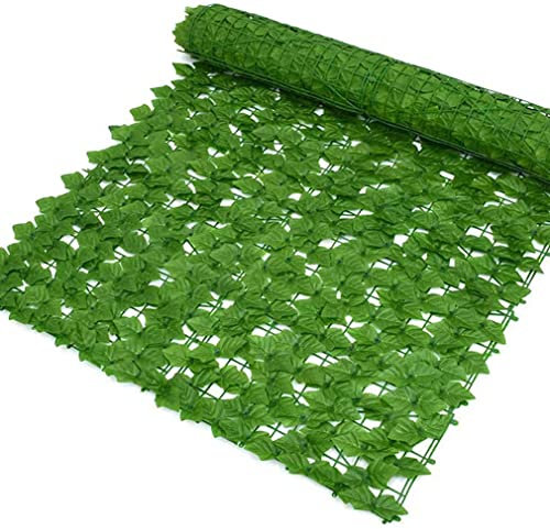 Künstliche Efeu Hecke Sichtschutz Versorgung Landschaftszaun Leitplanke Netzzaun Gefälschte Blume Baum Blatt Eisenhaut Isolationszaun LXTINGDP240608(Size:200x400cm)