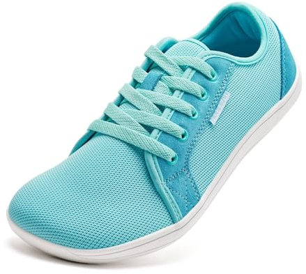 HOBIBEAR Unisex breda barfota skor kvinnor män barfotaskor minimalistiska utomhus spår löpning promenadskor, Himmelsblå, 45 EU bred