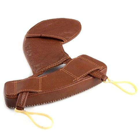 5 Stücke Schaffell Violine Schulterstütze Für 1/4 1/2 & 3/4 Schöne Leder Kinnhalter Gepolstert Anfänger Geigenzubehör(For 3-4 4-4)