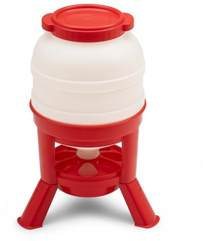 Agrarzone kycklingmatare 30 liter – robust kycklingmatare med fötter – hög kapacitet, perfekt för fjäderfä – kycklingfoderdispenser minskar foderförlust
