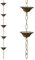 Chaînes de pluie pour gouttières Chaîne de pluie Imitation Copper Chaînes de pluie pour gouttières 3,3 pieds avec 5 tasses Chains de pluie Ratère de pluie japonaise pour les cours extérieures, styl